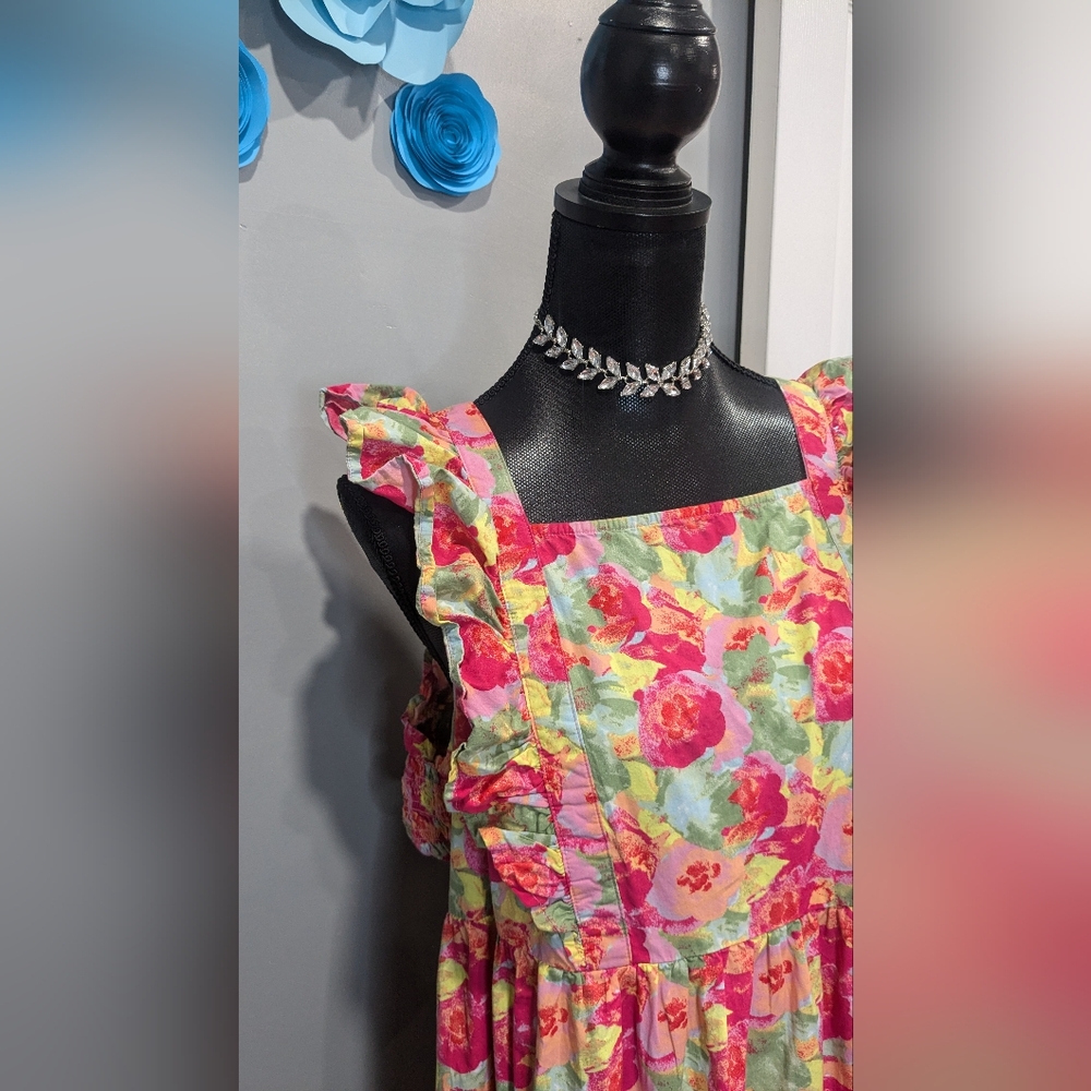 💚 Floral Ruffle Maxi Dress - Multicolor - Picture 3 of 7